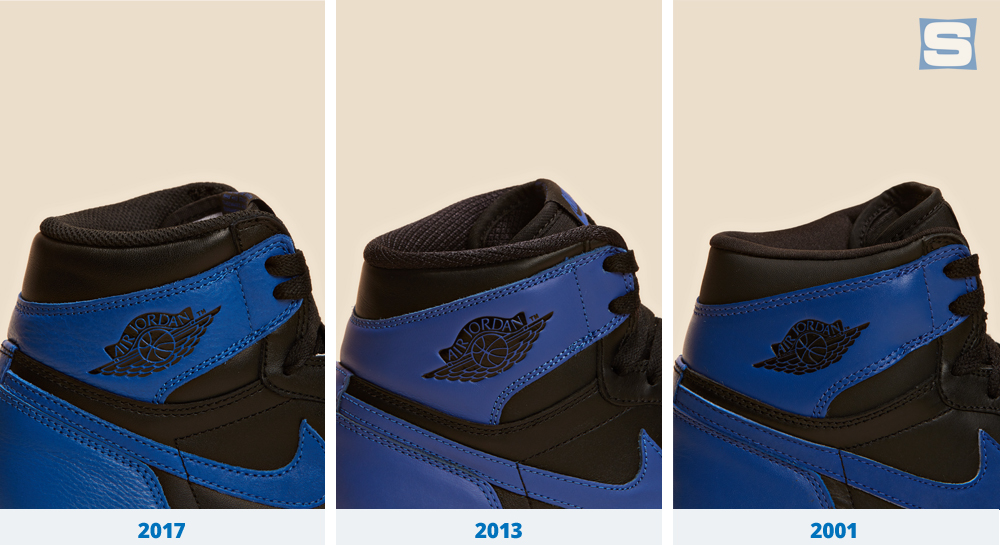 2001年、2013年、2017年ロイヤルのウイングロゴ比較